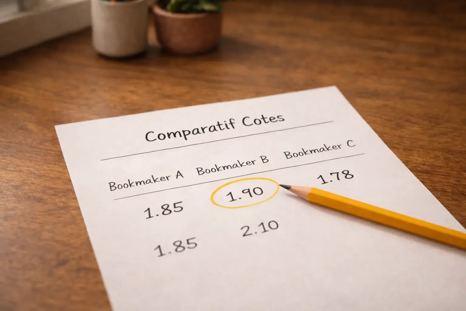 Comparaison des cotes entre bookmakers pour le line shopping en paris sportifs