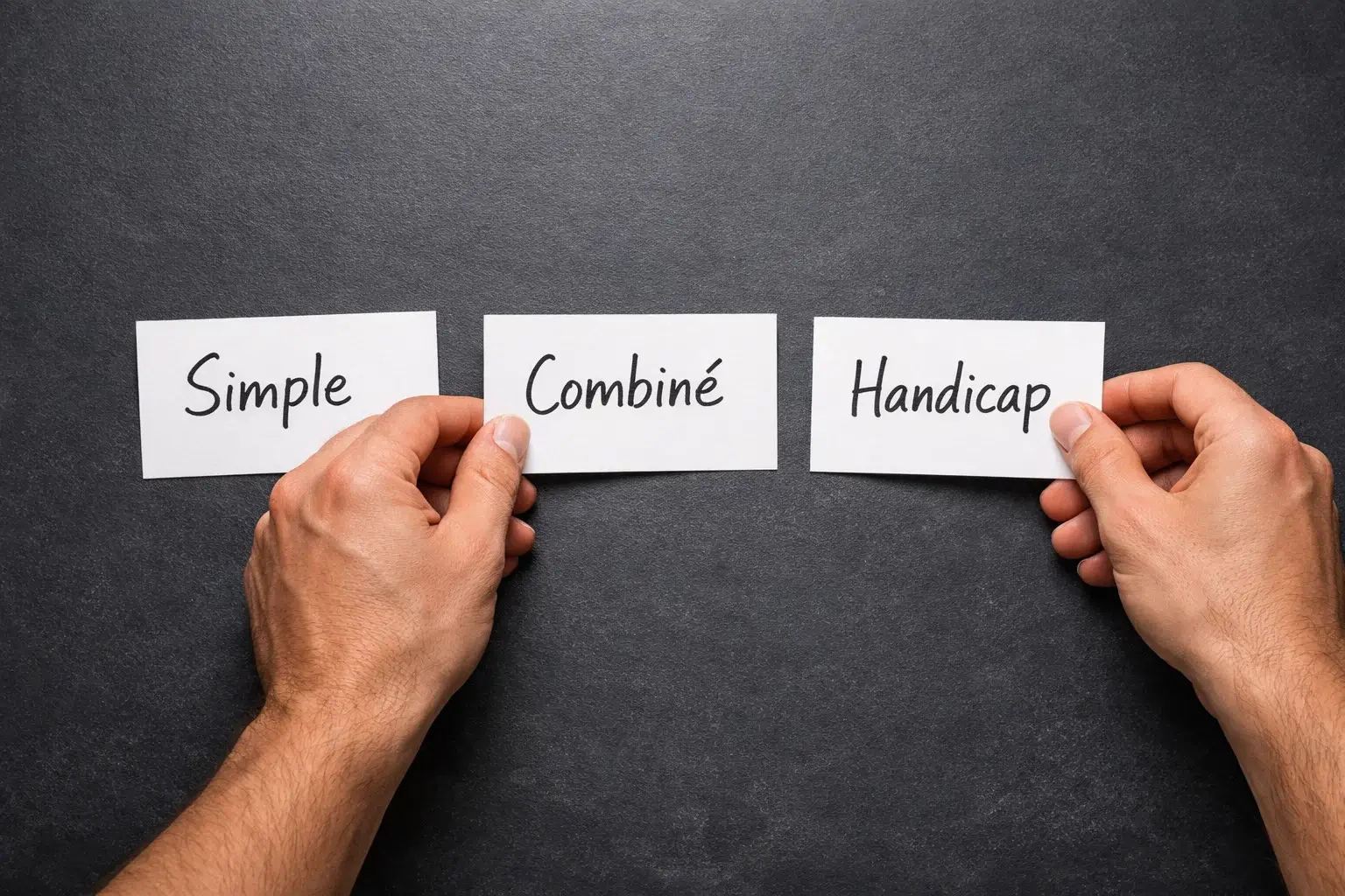 Types de paris sportifs : tableau avec différentes formules de pari